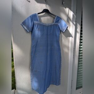 Elegant Blue Dress - Tunic & Pant